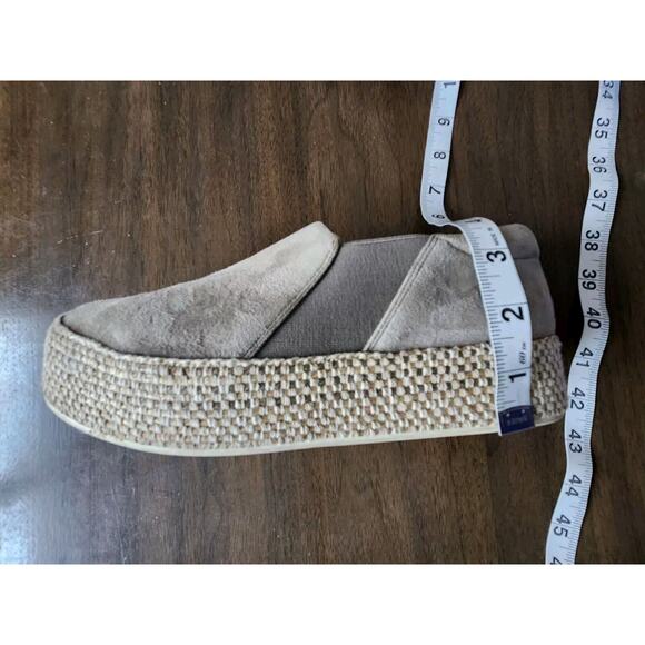 Vince Womens Wilden Suede Espadrilles Slip On Shoes Platform Grey Size 7 - Picture 9 of 10